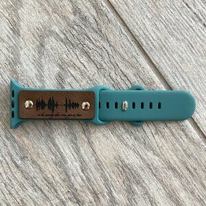 In The Morning When I Rise, Give Me Jesus Soundwave Band For Apple Watch - Teal
